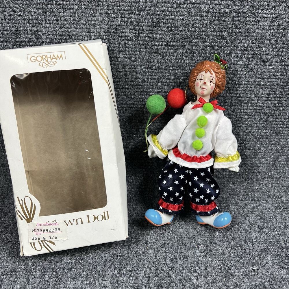 Vintage Gorham Gift World Clown Doll Figurine Taiwan with Original Box